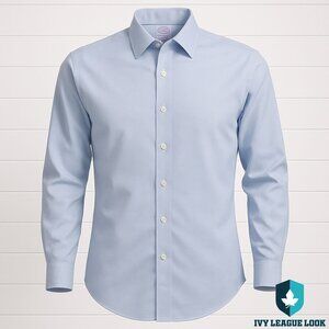 Brooks Brothers Light Blue Oxford Shirt Slim Fit Ivy League Classic 16 2/3